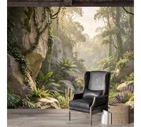 Custom Size Wall Mural SelfAdhesive Removable Fabric Tropical Jungle Path Botanical Forest Landscape Large Wall Sticker Decor for Living Room