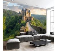 Custom Size Wall Murals 150 X 105 Cm, Medieval European Castles Non-Woven Wall Mural Poster, Retro Realistic Style Large Photo Wallpaper for Living Room Bedroom Kitchen Office