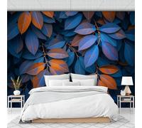 Custom Size Wall Murals 350 X 256 Cm, Psychedelic Leaf 3D Printing Non-Woven Wall Mural Poster, Mysterious Plant Print Large Photo Wallpaper for Living Room Bedroom Kitchen Office