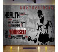 Custom Size Wall Murals,3D Boxing Gym Beauty Guy，Removable Peel and Stick Self-Adhesive Wall Murals Large Photo Wallpaper