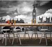 Custom Size Wall Murals，3D London Tower Big Ben City，Removable Peel and Stick Self-Adhesive Wall Murals Large Photo Wallpaper