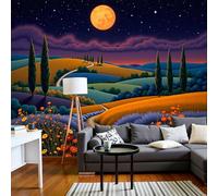 Custom Size Wall Murals 400 X 280 Cm, Fantasy Fields and Hills Non-Woven Wall Mural Poster, Pastoral Scenery Large Photo Wallpaper for Living Room Bedroom Kitchen Office