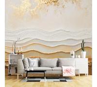 Custom Size Wall Murals,Abstract Gold Wave Texture Landscape Ocean Ripples,SelfAdhesive Wall Fabric(NO PVC) Removable Large Wallpaper for Living Room,Bedroom