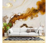 Custom Size Wall Murals,Abstract Golden Wave Fluid Art Marble Texture Modern Luxury Design,SelfAdhesive Wall Fabric(NO PVC) Removable Large Wallpaper for Living Room