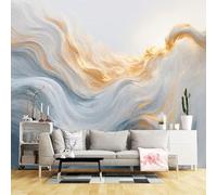 Custom Size Wall Murals,Abstract Golden Wave Fluid Art Modern Texture Light Flow Painting,SelfAdhesive Wall Fabric(NO PVC) Removable Large Wallpaper for Living Room,Bedroom