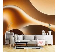 Custom Size Wall Murals,Abstract Golden Wave Fluid Metallic Texture Modern Art Design,SelfAdhesive Wall Fabric(NO PVC) Removable Large Wallpaper for Living Room,Bedroom