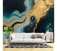 Custom Size Wall Murals,Abstract Ocean Wave Gold Flow Cosmic Energy Art Modern Luxury Fluid Painting,SelfAdhesive Wall Fabric(NO PVC) Removable Large Wallpaper for Living Room