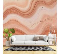 Custom Size Wall Murals,Abstract Sandstone Texture Natural Layered Stone Pattern Earth Tone Wave Design,SelfAdhesive Wall Fabric(NO PVC) Removable Large Wallpaper for Living Room