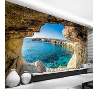 Custom Size Wall Murals，Cave Seascape Nature，Removable Peel and Stick Self-Adhesive Wall Murals Large Photo Wallpaper