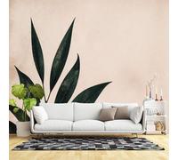 Custom Size Wall Murals,Dark Green Leaf Branch Botanical Vintage Texture,SelfAdhesive Wall Fabric(NO PVC) Removable Large Wallpaper for Living Room,Bedroom