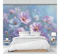 Custom Size Wall Murals, Dreamy Flowers Mural Pastoral Fresh Style Wall Covering Fabric, Large Photo Wallpaper for Living Room Bedroom Kitchen Office Kids, 250 X 175 Cm