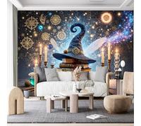 Custom Size Wall Murals,Enchanted Witchcraft Alchemy Fantasy Self - Adhesive Wall Fabric (NO PVC) Removable Photo Wallpaper for Living Room, Bedroom, Office