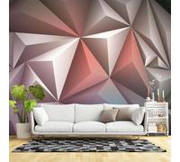 Custom Size Wall Murals, Geometric Triangular Polygon Gradient, Self-Adhesive Wall Fabric(NO PVC) Removable Large Photo Wallpaper for Living Room, Bedroom,Office