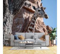 Custom Size Wall Murals Giraffe in the Wild Wall Murals African Wildlife Wallpaper Self-Adhesive Removable Wallpaper for Bedroom