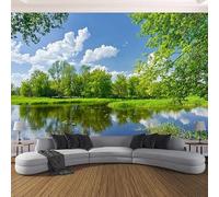 Custom Size Wall Murals，Green Tree Natural Scenery，Removable Peel and Stick Self-Adhesive Wall Murals Large Photo Wallpaper