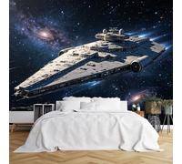 Custom Size Wall Murals Imperial Star Destroyer in Deep Space Wall Murals Star Wars Sci-Fi Scene Wallpaper Large Photo Wallpaper Self-Adhesive Removable Wallpaper for Living Room