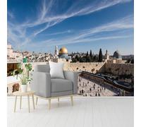 Custom Size Wall Murals, Jerusalem Old City Dome of The Rock Western Wall, Self-Adhesive Removable Peel and Stick Wallpaper, for Living Room, Bedroom, Shop, Office, Kids