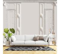 Custom Size Wall Murals, Light Gray Decorative Wall Panel, Self-Adhesive Wall Fabric (NO PVC) Removable Large Photo Wallpaper for Living Room, Bedroom,Office