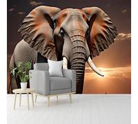 Custom Size Wall Murals, Majestic Elephant Artwork African Wildlife, Self-Adhesive Removable Peel and Stick Wallpaper, for Living Room, Bedroom, Shop, Office, Kids