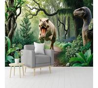 Custom Size Wall Murals, Natural Scenery & Dinosaur Roar, Self-Adhesive Removable Fabric (NO PVC) Wallpaper for Living Room & Bedroom & Office