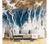 Custom Size Wall Murals,Ocean Wave Beach Sand Abstract Texture Art,SelfAdhesive Wall Fabric(NO PVC) Removable Large Wallpaper for Living Room,Bedroom