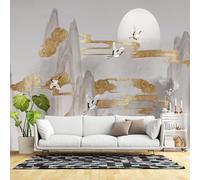 Custom Size Wall Murals,Snow Covered Park Winter Trees Scenic Path Benches Urban Landscape,SelfAdhesive Wall Fabric(NO PVC) Removable Wallpaper for Living Room,Bedroom