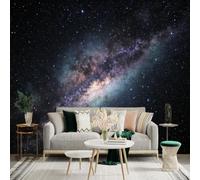 Custom Size Wall Sticker Mural， Deep Space Galaxy， Nebula Clouds， Shining Stars， Cosmic View， for wall Decoration， peelandstick wall Decals.