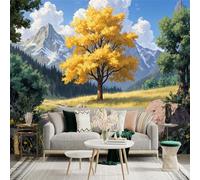 Custom Size Wall Sticker Mural，Eagle Flying Over Mountain River Forest Sunset Landscape，Removable SelfAdhesive Wall Fabric Large Photo Wallpaper for Living Room Bedroom