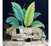 Custom Size Wall Sticker Mural，Green and Yellow Feathery Leaves Tropical Plant Botanical，Removable SelfAdhesive Wall Fabric Large Photo Wallpaper for Living Room Bedroom