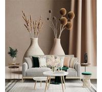 Custom Size Wall Sticker Mural，Majestic Mountain Landscape River Valley Wildflowers Path，Removable SelfAdhesive Wall Fabric Large Photo Wallpaper for Living Room Bedroom