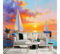 Custom Size Wall Sticker Mural，Majestic Waterfall River Rocks Misty Landscape，Removable SelfAdhesive Wall Fabric Large Photo Wallpaper for Living Room Bedroom