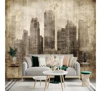 Custom Size Wall Sticker Murals Vintage Cityscape Mural Removable Self-Adhesive Decorative Wallpaper, Large Photo Wallpaper for Living Room, Bedroom and Office