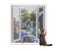 Custom Size Window Mesh, Self-Adhesive Fly Screen Window, Durable Pet Protection Guard Net, Cat Proof Mesh, Anti-Mosquito Screens Keep Out Insect Bugs Flies