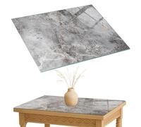 Custom Sized Glass Table Top Protector Furniture Marble Theme In Nature 80x60 cm