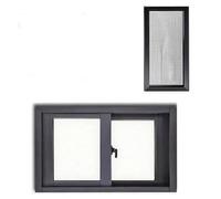 Custom Sizes, Heavy-Duty Sliding Windows, Horizontal Lockable Shed Transom Slider Window, with Screen(73.7x61.0cm/29x24")