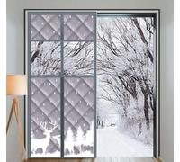 Custom Sizes Magnetic Thermal Door Curtain, Winter Insulated Cover, Windproof Soundproofing Heavy Oxford Curtain for French/Sliding Glass/Patio Doors (Personalise, Custom Size)
