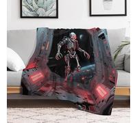 Custom Skull Flannel Fleece Throw Blanket 50x60 Inch Soft Cozy Throws for Couch Sofa Bed Farmhouse Blankets Comfort Decorative Bedtime Blanket Lightweight All Season Easy Care