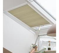 Custom Skylight Blinds - Energy Saving Blackout Cellular Shades for Roof Windows Noise Reducing Pleated Blinds Easy Install Light Camel Color