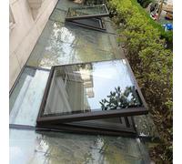 Custom Skylight Roof Window for Sunrooms & Attics Electric Open with Remote & Rain Sensor Tempered Double-Glazed Gas Strut Lift Grey (LxW 95x)
