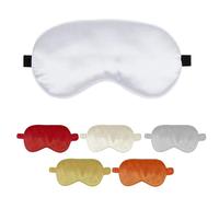 Custom Sleep Mask, Luxury Sleep Eye Mask for Side Sleeper Men Women, Zero Eye Pressure 3D Sleeping Masks, Light Blocking Design Night Blindfold, Soft Eyes Shade Cover for Travel (White)
