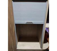 Custom Sliding Tambour Door Kitchen Cabinet Kit - Folding Cupboard Door for Wardrobe, Sideboard & Closet, Replacement Roll-Up Gate with Track System, Gray (65x75cm/26x30)