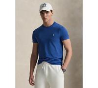 Custom Slim Fit Crew Neck T-Shirt Azure Blue