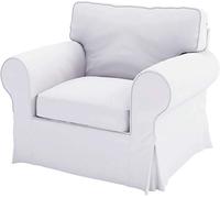 Custom Slipcover Replacement The Dense Cotton Ektorp Chair Cover Replacement Is Is Compatible For IKEA Ektorp Armchair Cover, A One Seat Sofa Slipcover Replacement (White)