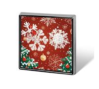 Custom Snowflakes And Christmas Trees Lapel Pin Aluminum Alloy Button Badge Personalized Exquisite Brooch Classic Pin 0.7" X 0.7" Inch for Backpacks Hat Suit Jacket Clothing Decoration