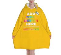 Custom Snuggle Hoodie for Adults - Add Text/Image/Photo, Personalised Blanket Hoodie, One Size Fits All, Cozy Oversized Hoodie for Men & Women, for Christmas or Birthday