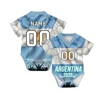 Custom Soccer Jersey for Baby,One-Piece Personalized Jersey with Name/Number,2026 Wolrd Cup National Flag Jersey Birth Gift for Newborn (Style 18)