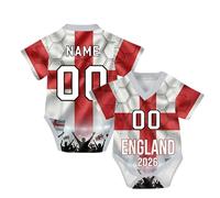Custom Soccer Jersey for Baby,One-Piece Personalized Jersey with Name/Number,2026 Wolrd Cup National Flag Jersey Birth Gift for Newborn (Style 1)