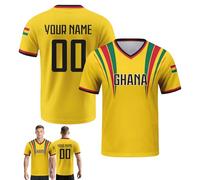 Custom Soccer Jersey,Personalized National Football Jersey with Name/Number,Personalized Jerseys Fans Gift for Men Women Youth (Gha-na)