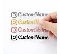 Custom Social Media Stickers Customized 3D UV Transfer Username Decal