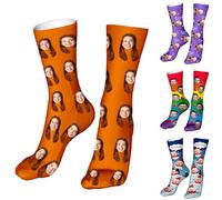 Custom Socks with Faces on Them, Personalized Socks with Photo Men Women Dog Pet,Face Socks Customized for Birthday Anniversary Valentine's Day Christmas Gifts